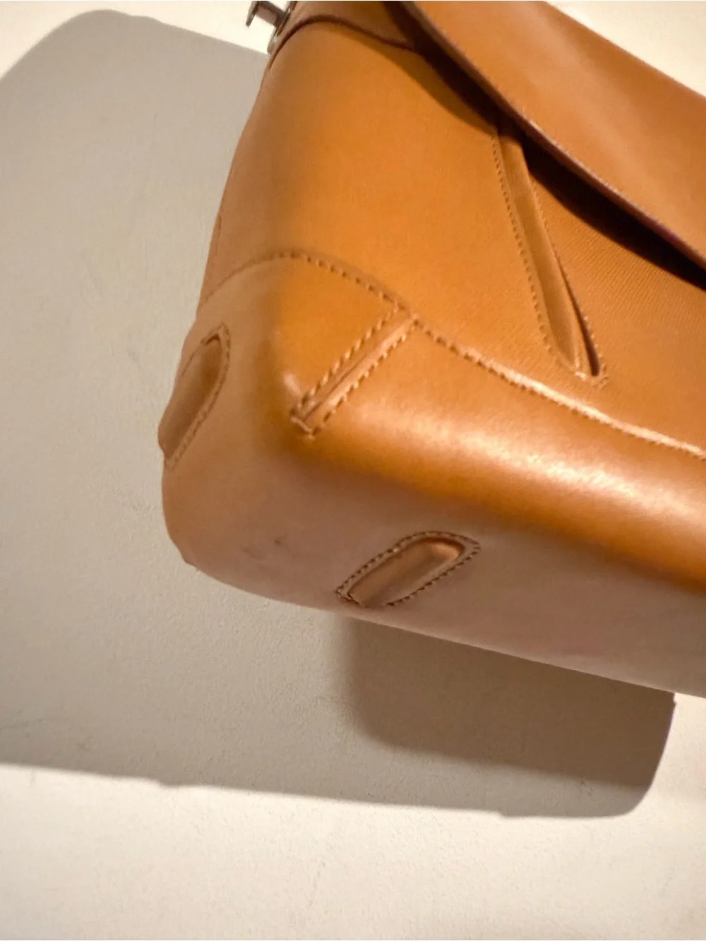 Tumi Tan Leather Briefcase Bag